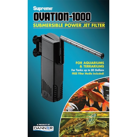 Supreme 1000 Ovation Power Jet Filter. Use In Terrariums & Aquariums